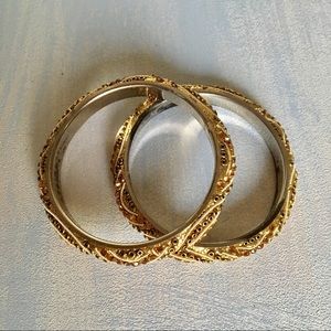 2 Beaded Bangles from India